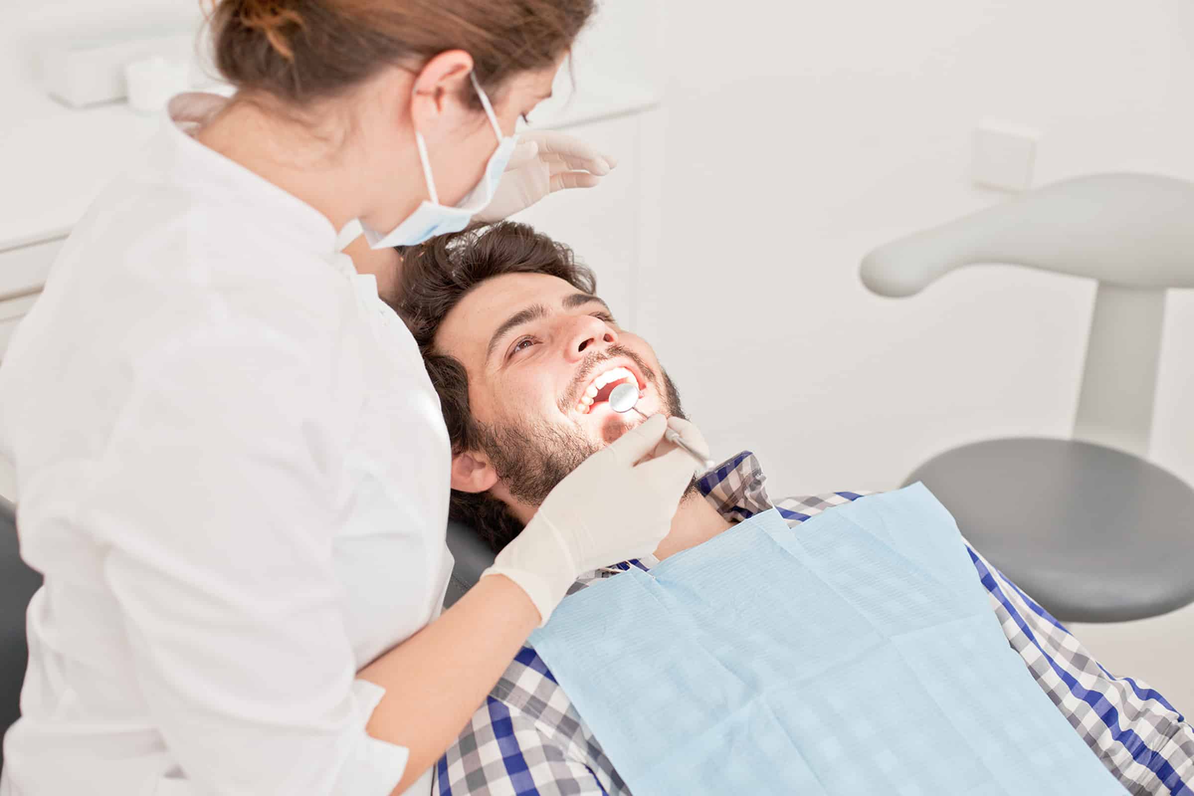 Man getting a dental implant consultation at the dentist in Ridgeland, MS